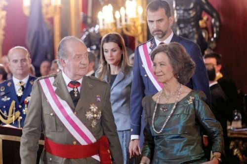 Королевская Семья Испании Король Хуан Карлос I и Королева София , Принц Филипп и Принцесса Литисия