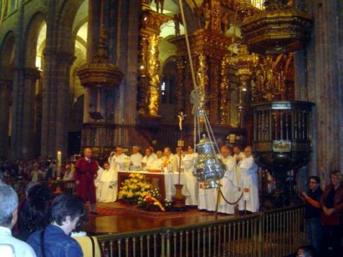 Праздник Сантьяго в Кафедральном соборе в городе Сантьяго де Компостела Catedral de Santiago de Compostela