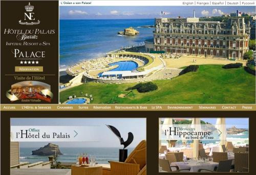 Бывший Королевский дворец Наполеона III , сейчас  Отель ду Палаис "Hotel du Palais" Биарритц  Biarritz   Франция