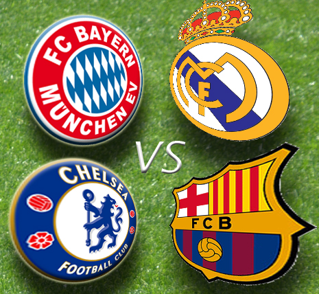 Лига Чемпионов УЕФА UEFA Champions League 2011-2012 1/2 финала , полуфинал  Реал Мадрид- Байер, Барселона -Чесли 