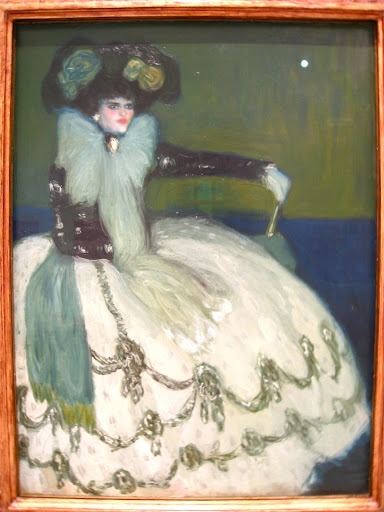 Пабло Пикассо Pablo Ruiz Picasso "Женщина в голубом Mujer en azul " 1901 год Музей Королевы Софии Мадрид Испания  , размер 133 x 100 см