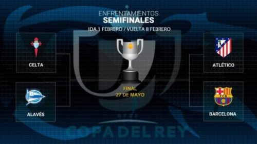 Билеты на футбол Кубок Испании , Кубок Короля Copa del Rey 2016-2017. Полуфиналы Атлетико Мадрид - Фк Барселона 1 и 7 февраля 2017 года.