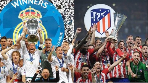 Суперкубок Европы УЕФА сезон 2017-2018 г. Мадридский финал Реал Мадрид - Атлетико Мадрид 15 августа 2018 года.